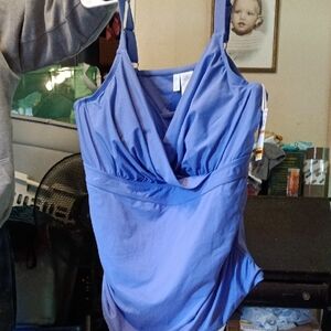 New Women Purple Swim Top By  Anne Cole  Size 24 W